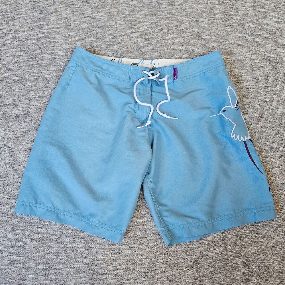 Light Blue Women's One-Piece Swim Shorts
